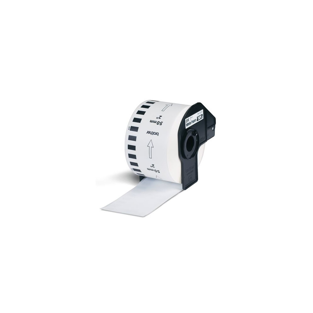 Produktbild för Etikett BROTHER DK22223 50mmx30,48m vit