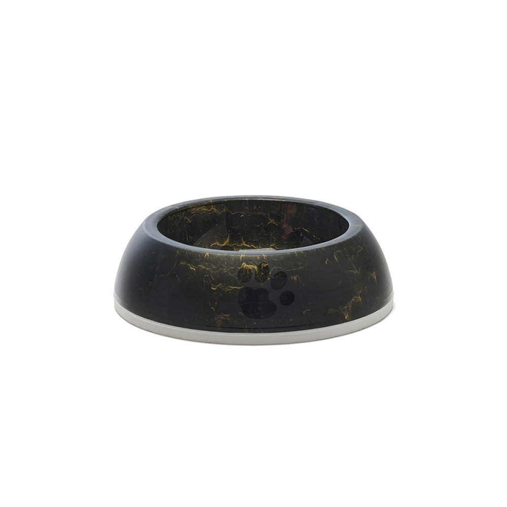 Produktbild för Matskål Delice Marble/Black Gold 600ml Svart