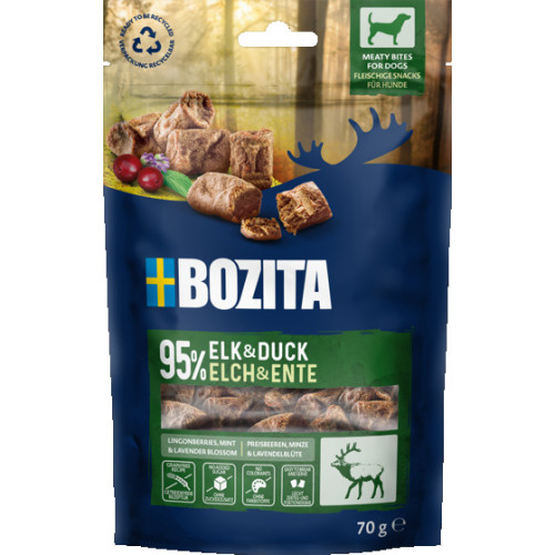 BOZITA Snacks Meaty Bites Elk & Duck Hundgodis 70g