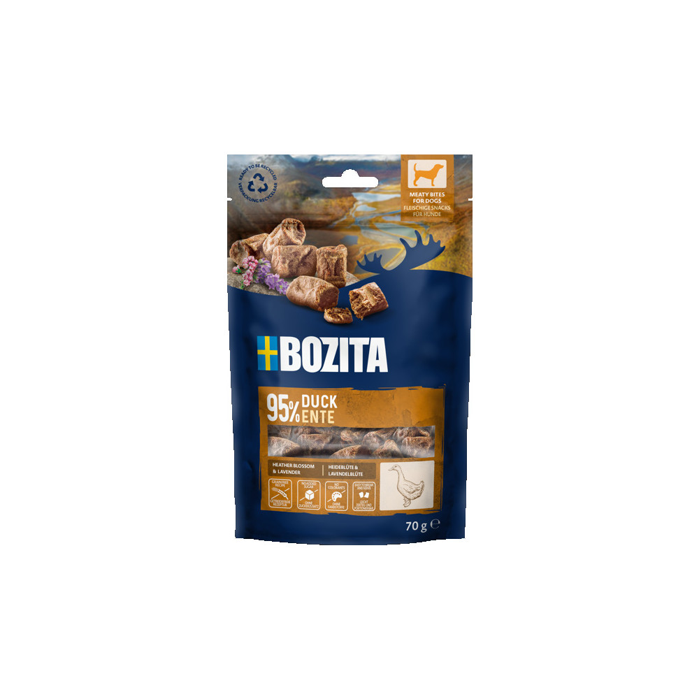 Produktbild för Snacks Meaty Bites Duck Hundgodis 70g