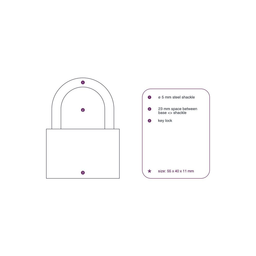 Produktbild för Hänglås PAVO Padlock Light 40mm