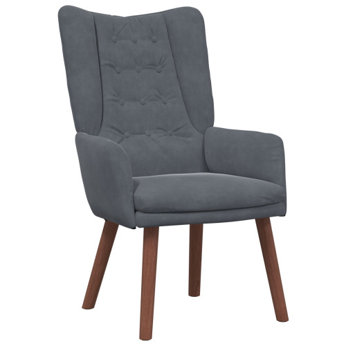 vidaXL fåtölj Mörkgrå 63 x 67 x 94 cm Sammet