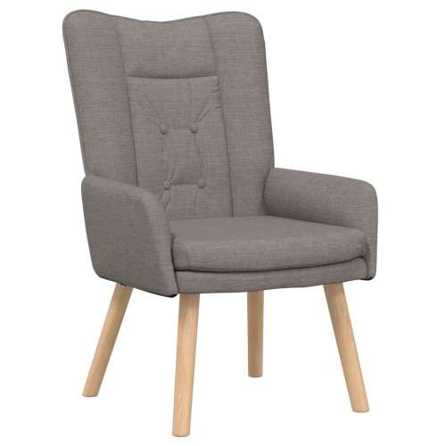 vidaXL fåtölj Taupe 63 x 67 x 94 cm Tyg och plywood
