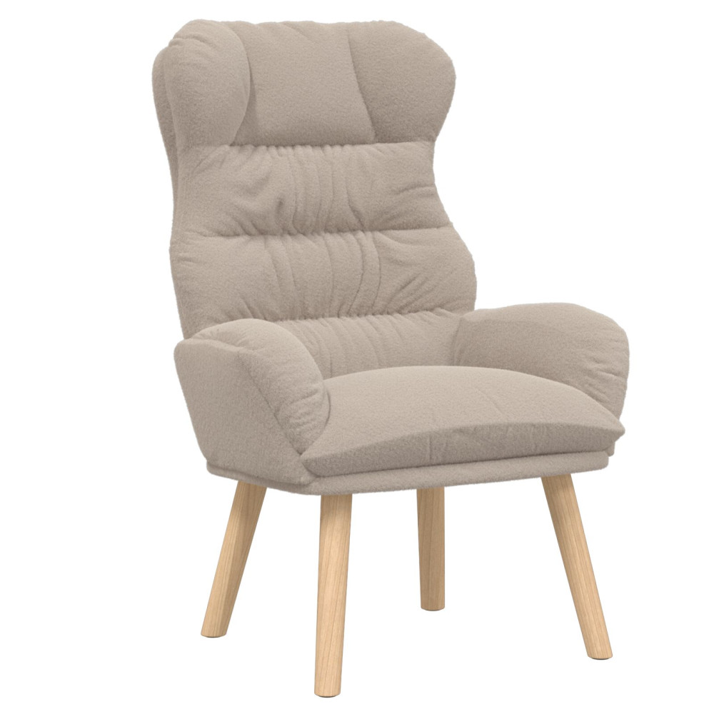 Produktbild för fåtölj Ljusgrå 69 x 74 x 93 cm Sherpa tyg