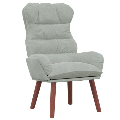 vidaXL fåtölj Ljusgrå 69 x 74 x 93 cm Sammet