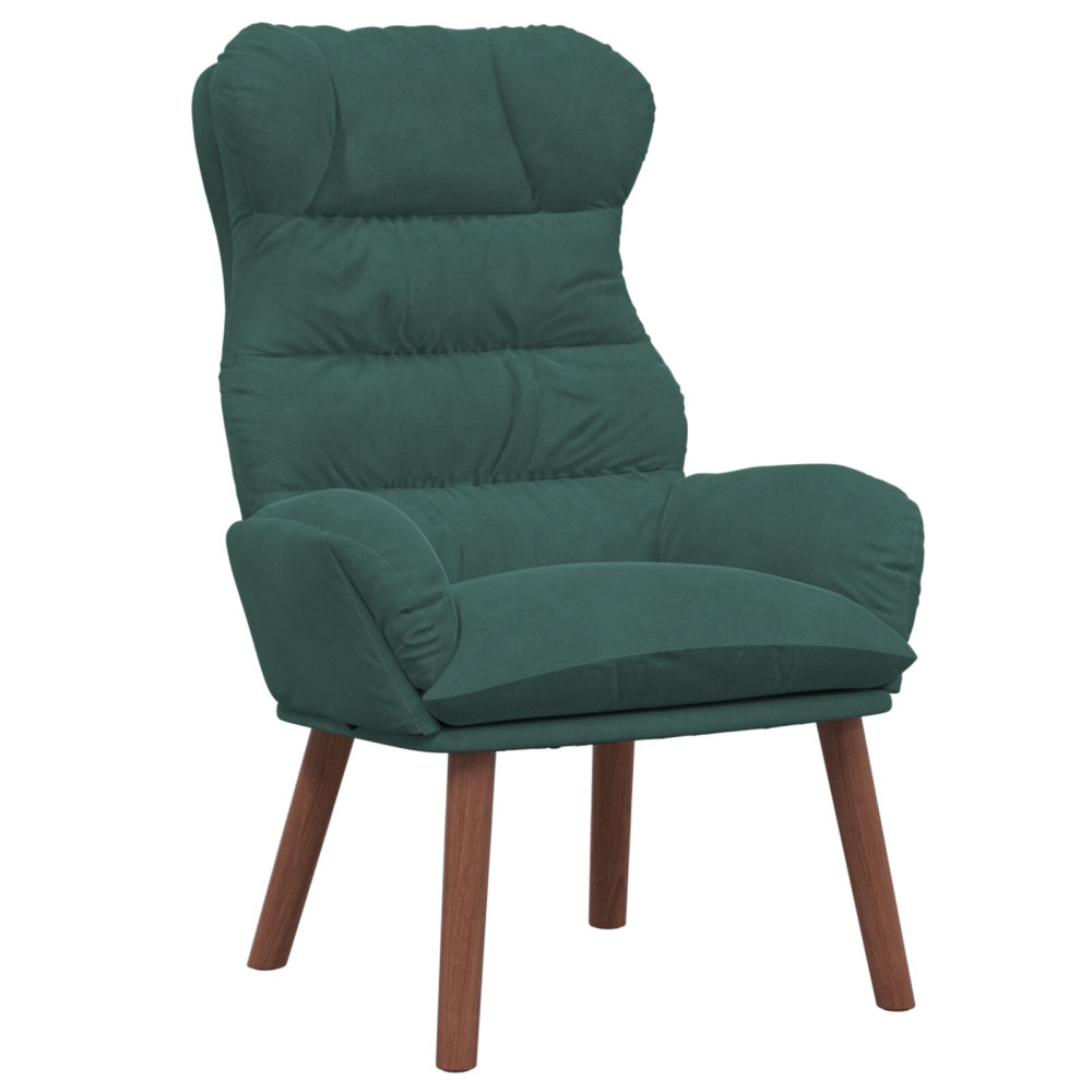 Produktbild för fåtölj Mörkgrön 69 x 74 x 93 cm Sammet