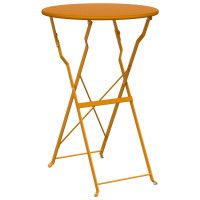 Produktbild för Bistrobord Senapsgul Ø 50 x 71 cm Pulverlackerad stål