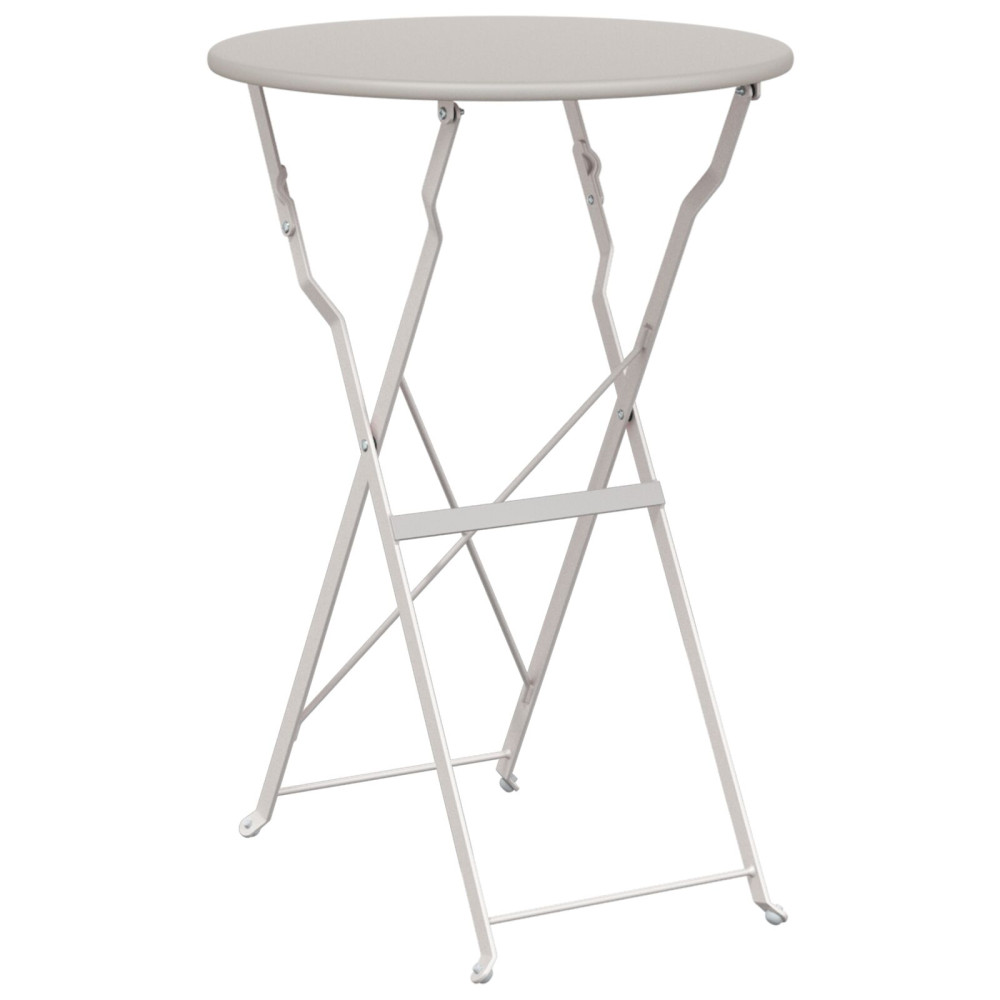 Produktbild för Bistrobord Beige Ø 50 x 71 cm Pulverlackerad stål