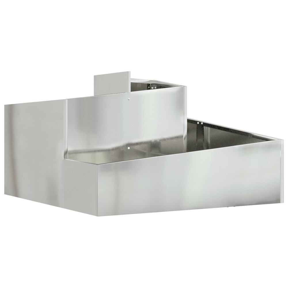 Produktbild för Trädgårdsplanterare Silver 80 x 80 x 50 cm Galvaniserat Stål