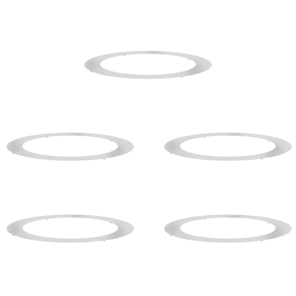 Produktbild för lämplig för Flat Trädringar 5 pcs Silver Ø90 / 120 cm