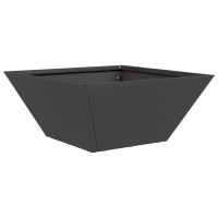 Produktbild för Trädgårdsplanterare Svart 35 x 35 x 15 cm Kallvalsat stål