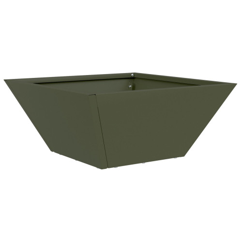 vidaXL Trädgårdsplanterare Olivgrön 35 x 35 x 15 cm Kallvalsat stål