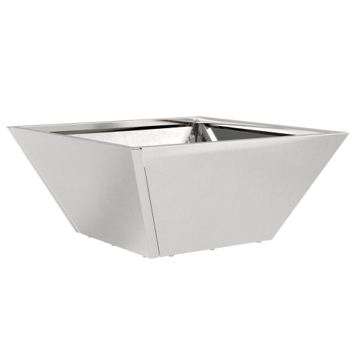vidaXL Trädgårdsplanterare Silver 35 x 35 x 15 cm Rostfritt stål - Krukor & Odlingslådor