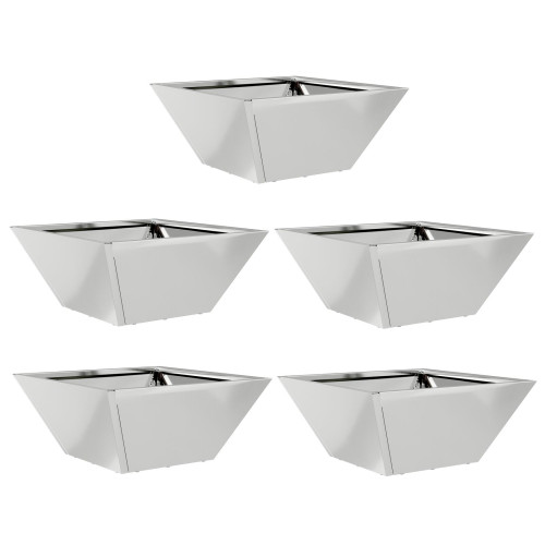 vidaXL Trädgårdsplanterare 5 pcs Silver 35 x 35 x 15 cm