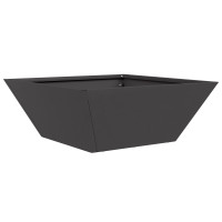 Produktbild för Trädgårdsplanterare Svart 40 x 40 x 15 cm Kallvalsat stål