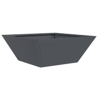 Produktbild för Trädgårdsplanterare Antracit 40 x 40 x 15 cm Kallvalsat stål