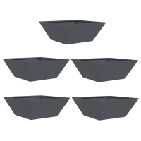 Produktbild för Trädgårdsplanterare 5 pcs Antracit 40 x 40 x 15 cm