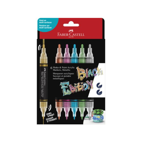 FABER-CASTELL Fiberpenna shake&Paint classic 6/fp