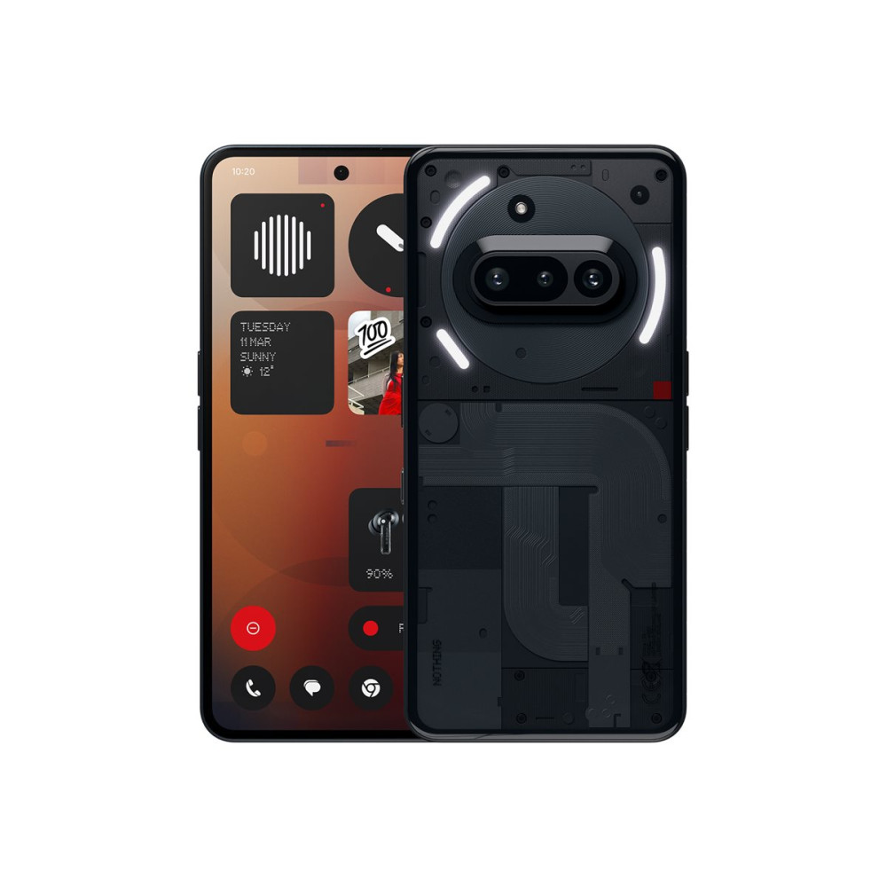 Produktbild för Nothing Phone (3a) - svart - 5G pekskärmsmobil - 256 GB - GSM