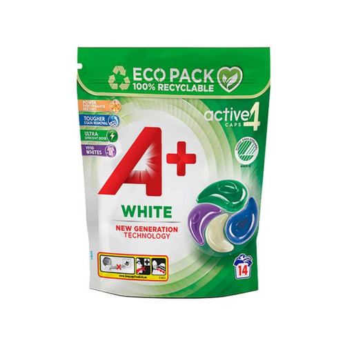 A+ Tvättkapslar A+ White Active4 14/fp