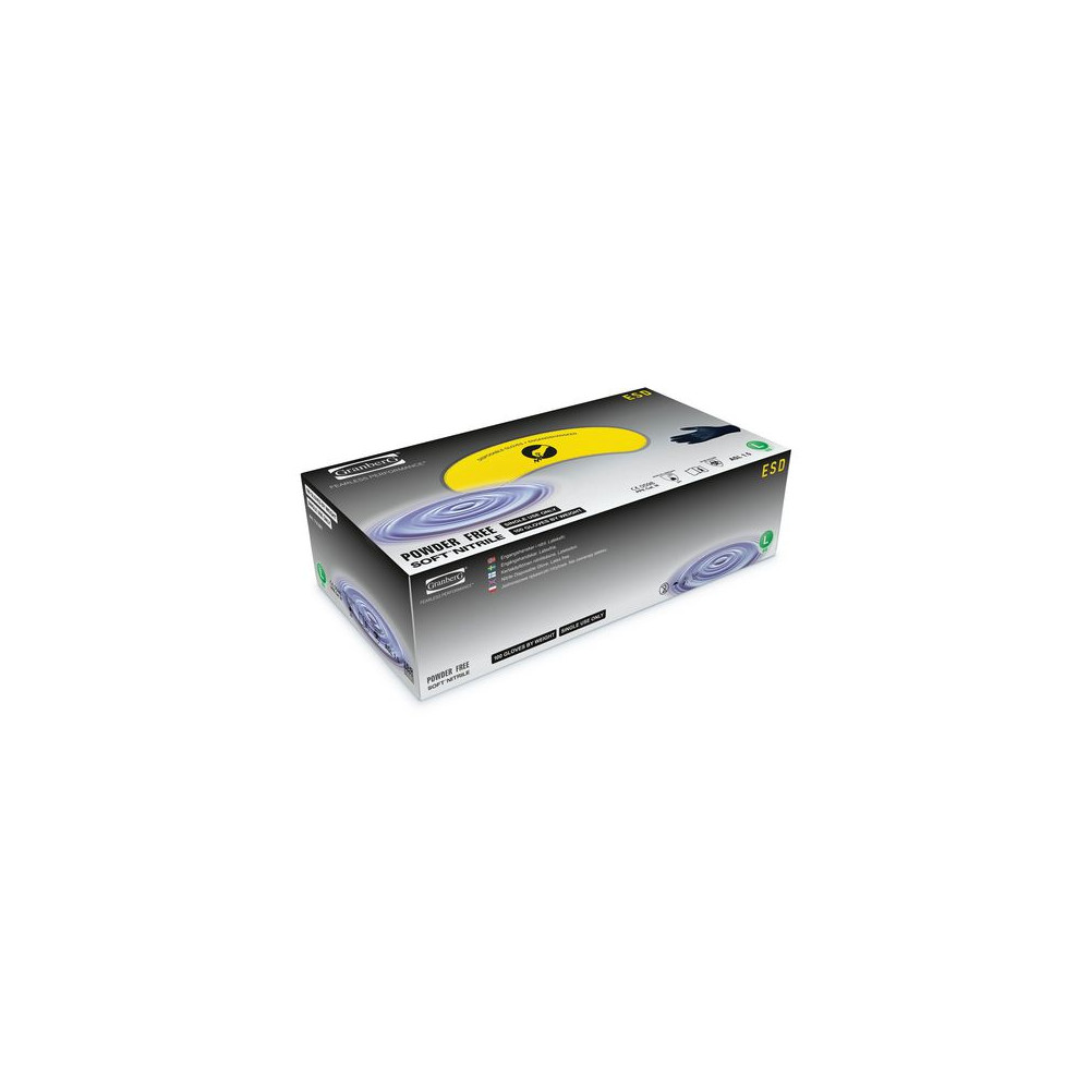 Produktbild för Nitrilhandske GRANBERG ESD 881 S 100/fp