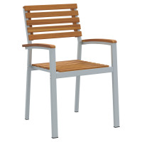 Produktbild för Trädgård Stol 8 pcs Brun 56 x 57 x 87 cm Massivt Akaciaträ