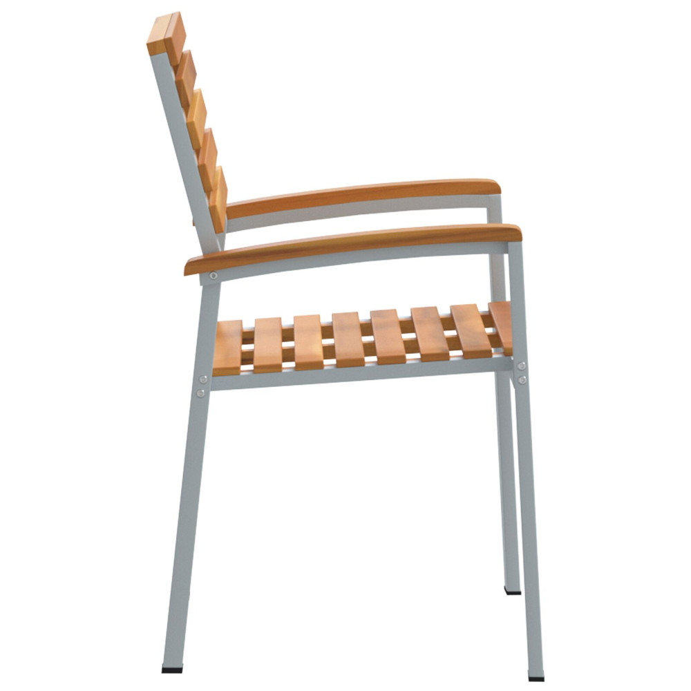 Produktbild för Trädgård Stol 8 pcs Brun 56 x 57 x 87 cm Massivt Akaciaträ