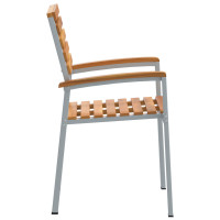 Produktbild för Trädgård Stol 8 pcs Brun 56 x 57 x 87 cm Massivt Akaciaträ