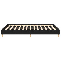 Produktbild för Sängram Svart Ek 203 x 143 x 25 cm Konstruerat trä