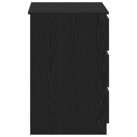 Produktbild för Skrivbord med låda Svart Ek 140 x 50 x 76 cm Konstruerat trä