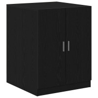 Produktbild för Tvättmaskinskåp 2 pcs Svart Ek 70,5 x 71,5 x 181,5 cm