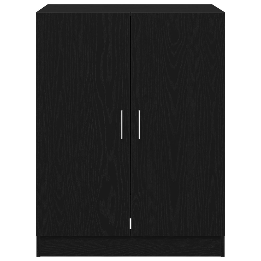 Produktbild för Tvättmaskinskåp 2 pcs Svart Ek 70,5 x 71,5 x 181,5 cm