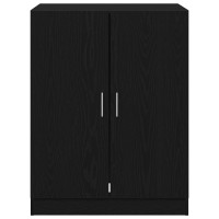 Produktbild för Tvättmaskinskåp 2 pcs Svart Ek 70,5 x 71,5 x 181,5 cm