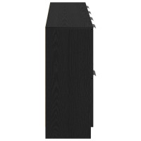 Produktbild för Sideboard 2 pcs Svart Ek 60 x 30 x 70 cm Konstruerat trä