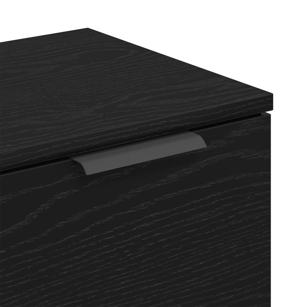 Produktbild för Sideboard 2 pcs Svart Ek 60 x 30 x 70 cm Konstruerat trä
