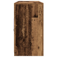 Produktbild för LED-sido bord Gammalt trä 283 x 37 x 67 cm Konstruerat trä