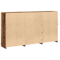 Produktbild för LED-sido bord 3 pcs Gammalt trä 202 x 37 x 100 cm