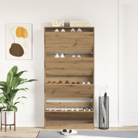 Produktbild för Skoskåp med hylla Artisan Ek 80 x 21 x 163,5 cm Konstruerat trä