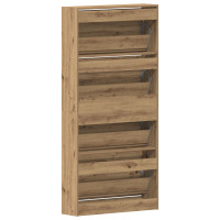 Produktbild för Skoskåp med hylla Artisan Ek 80 x 21 x 163,5 cm Konstruerat trä