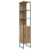 Produktbild för Badrumsmöbelset 4 st Brun 33 x 33 x 185,5 cm Konstruerat trä