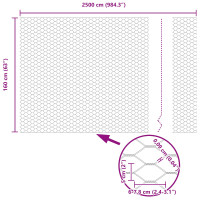 Produktbild för Svetsat trådstängsel 25 x 1,6 m (B x H) PVC-belagda stål Grön