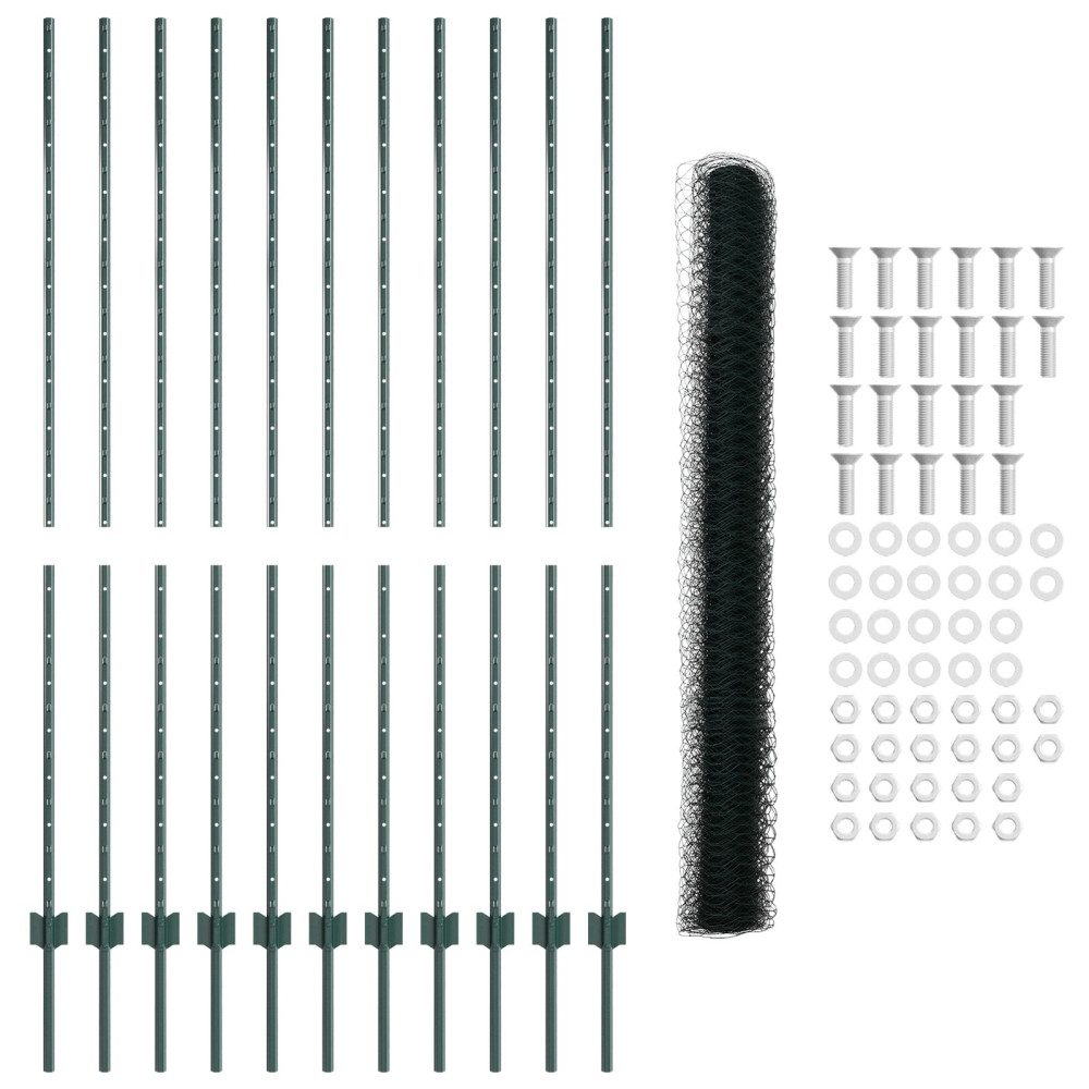 Produktbild för Svetsat trådstängsel 25 x 1,6 m (B x H) PVC-belagda stål Grön