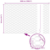 Produktbild för Svetsat trådstängsel 50 x 0,5 m (B x H) PVC-belagda stål Grön
