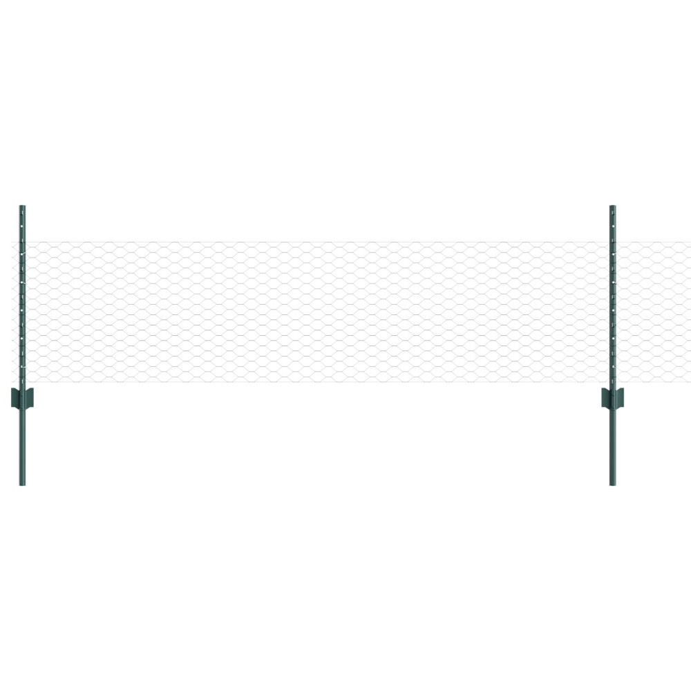 Produktbild för Svetsat trådstängsel 50 x 0,5 m (B x H) PVC-belagda stål Grön