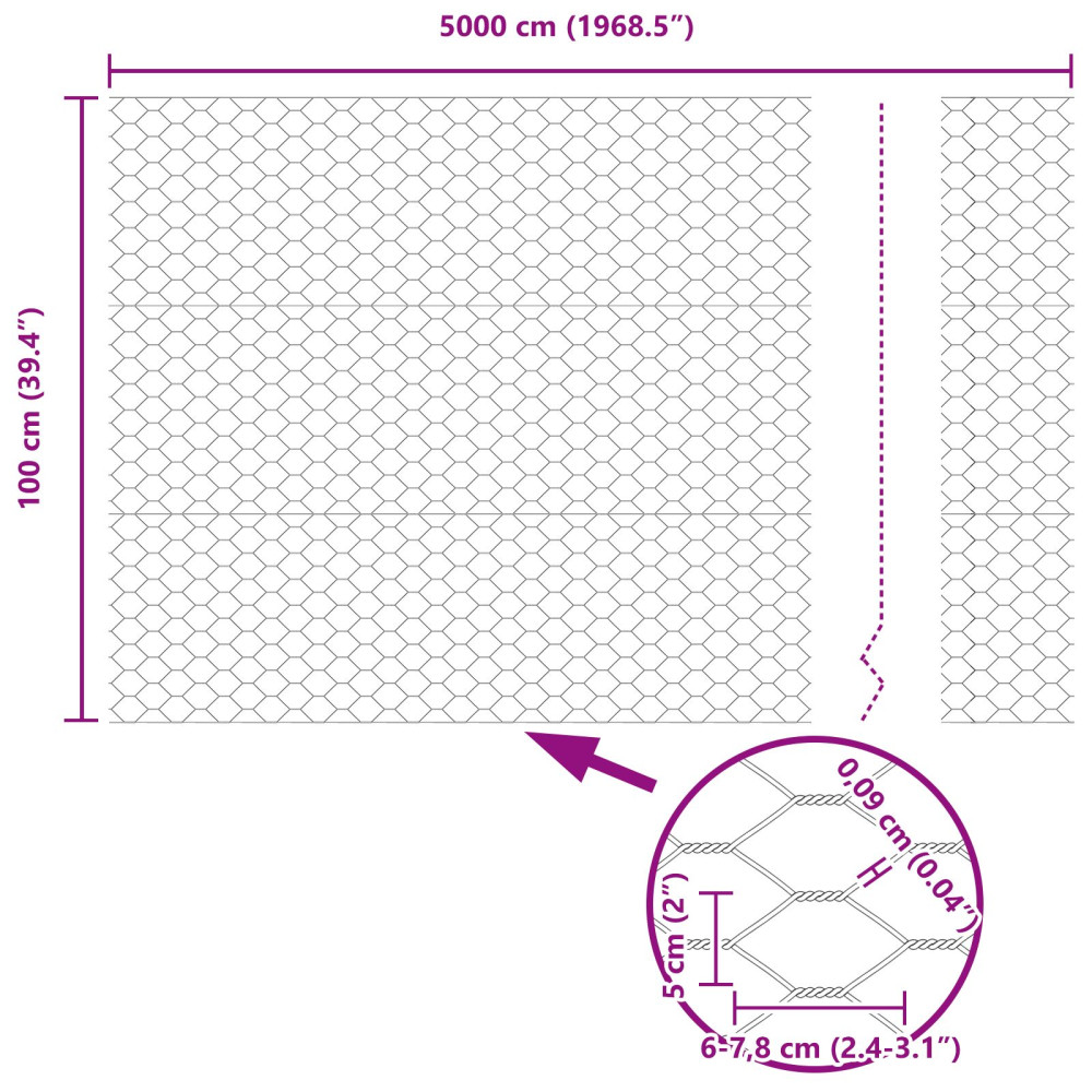 Produktbild för Svetsat trådstängsel 50 x 1 m (B x H) PVC-belagda stål Grön