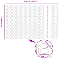 Produktbild för Svetsat trådstängsel 50 x 1 m (B x H) PVC-belagda stål Grön