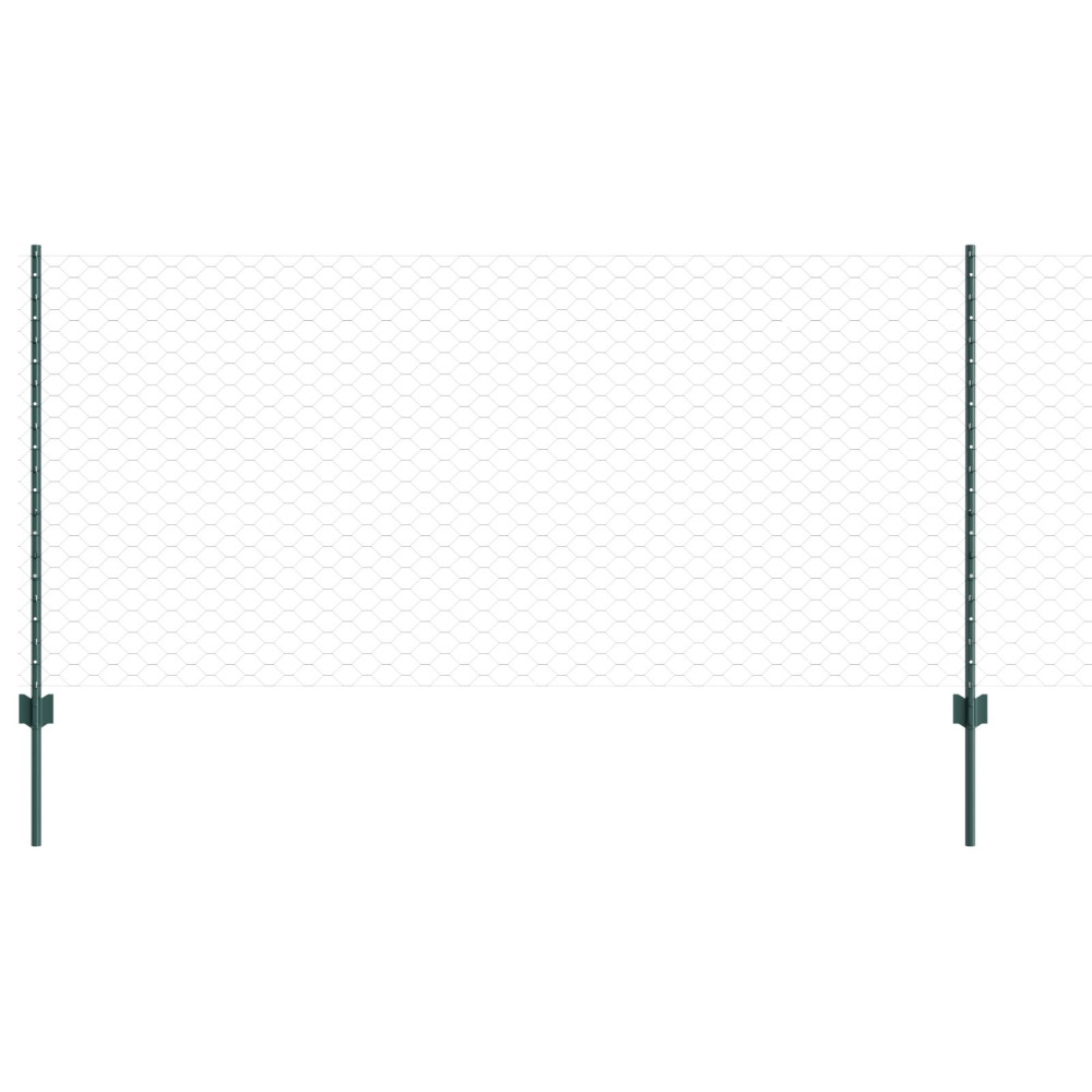 Produktbild för Svetsat trådstängsel 50 x 1 m (B x H) PVC-belagda stål Grön