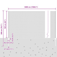 Produktbild för Svetsat trådstängsel 50 x 1,6 m (B x H) PVC-belagda stål Grön