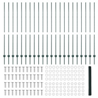 Produktbild för Svetsat trådstängsel 50 x 1,6 m (B x H) PVC-belagda stål Grön