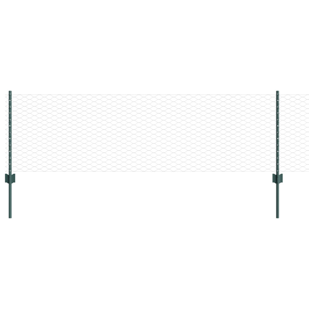 Produktbild för Svetsat trådstängsel 100 x 0,6 m (B x H) PVC-belagda stål Grön
